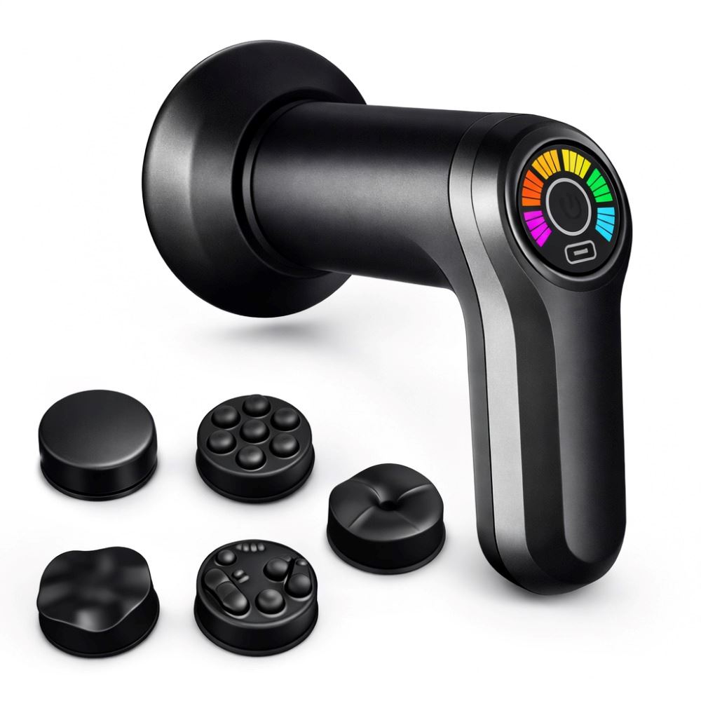 Pistola Masajeador Cuerpo Entero 5 Cabezales 6 Vibraciones