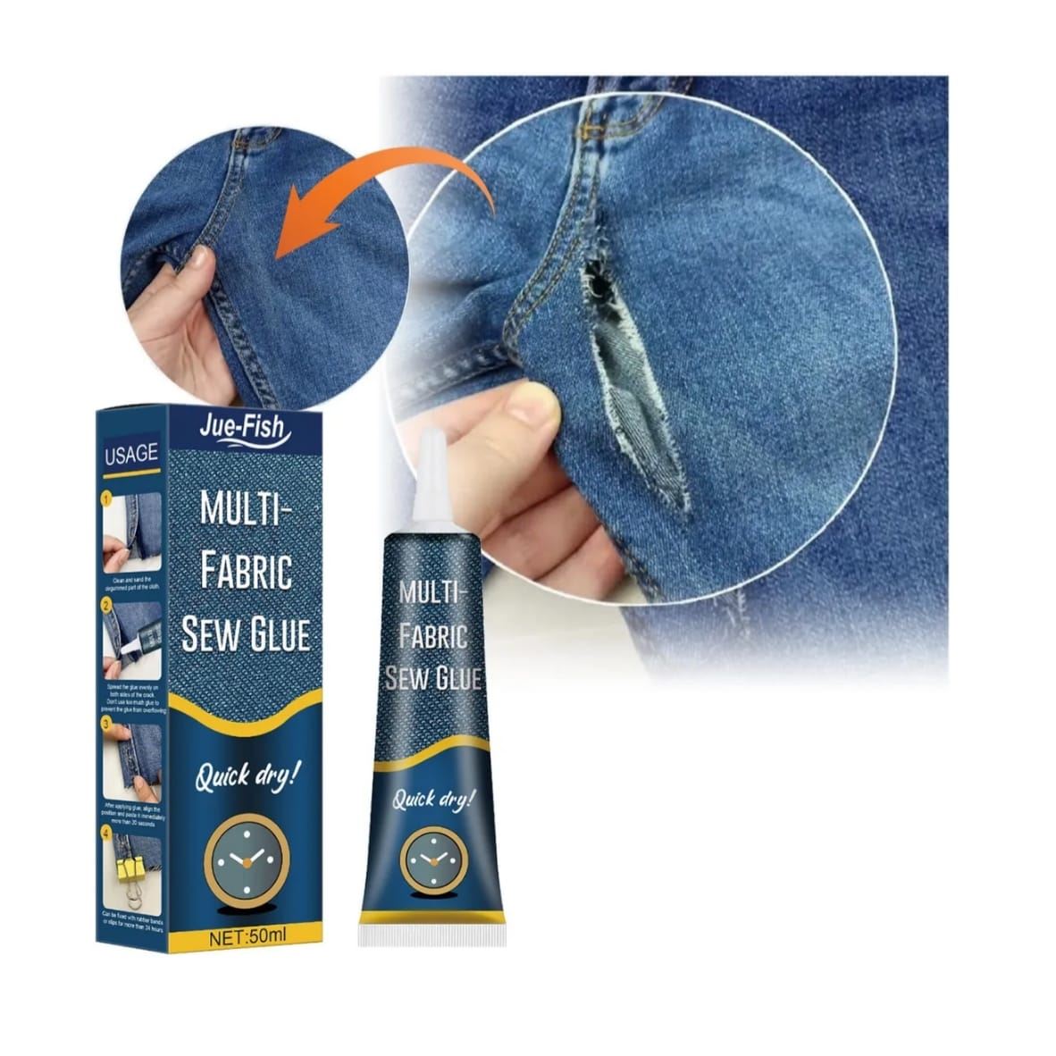 COSTURA LIQUIDA MULTIMATERIAL ROPA PEGAMENTO TRANSPARENTE