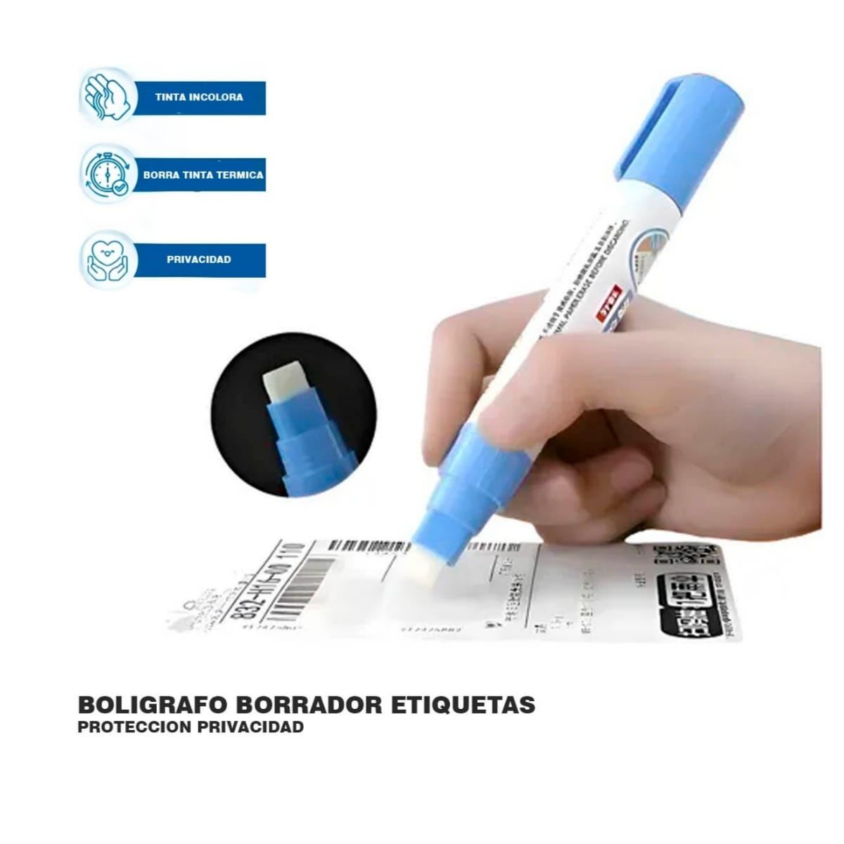 BOLIGRAFO PROTECTOR DE PRIVACIDAD TINTA INCOLORA PORTABLE