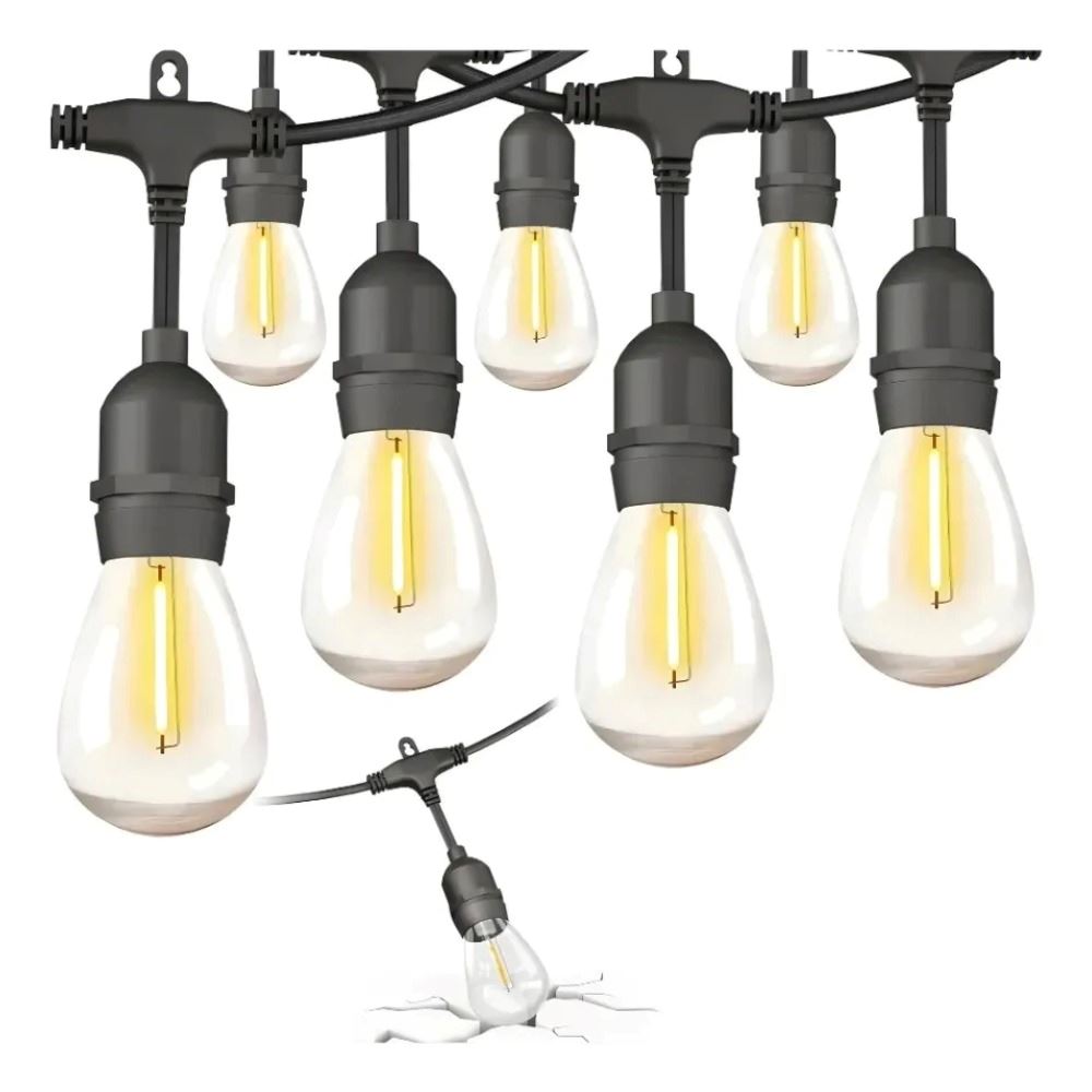 Guirnalda Led 20 Focos 10 Metros Exterior Impermeable Amarillo