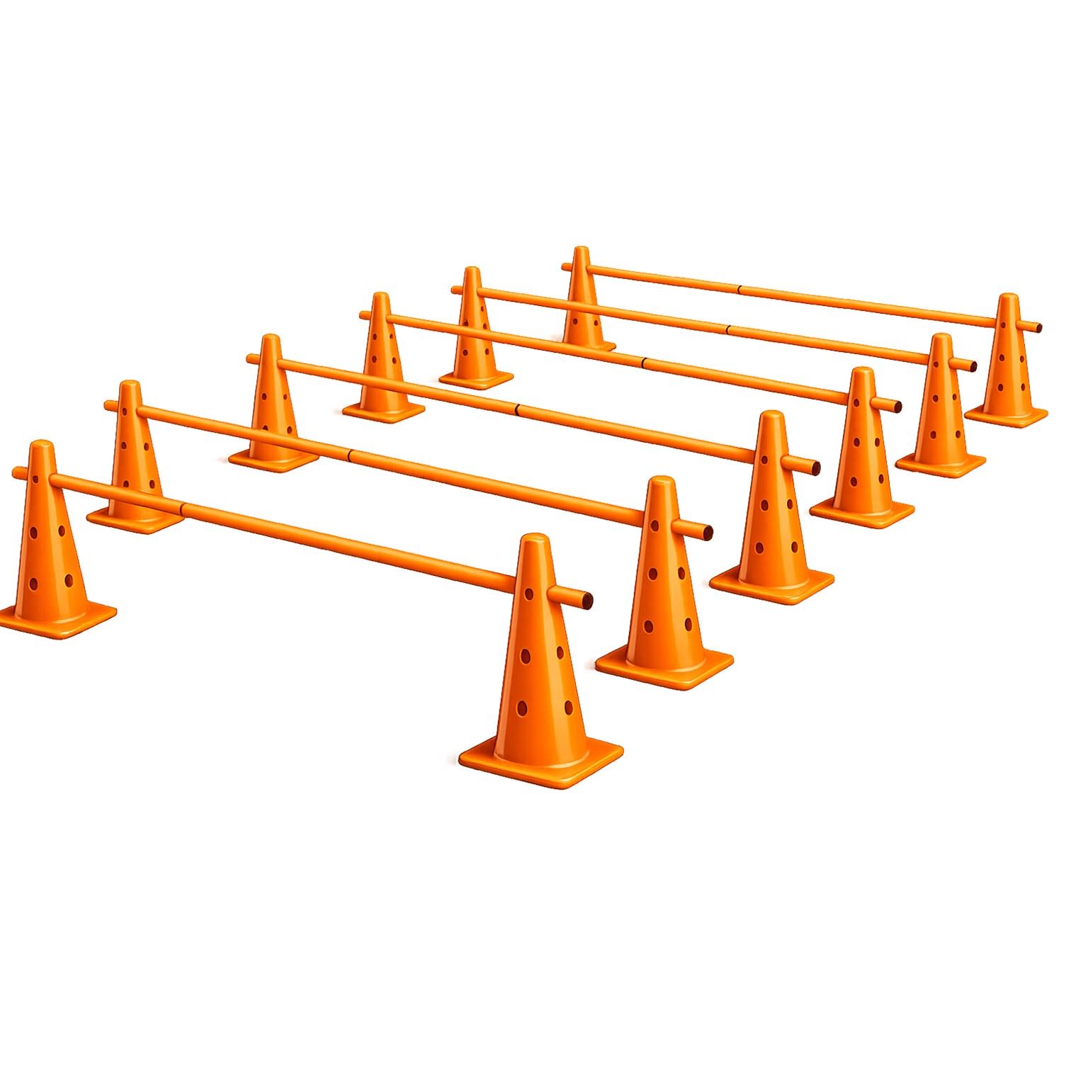 SET DE 12 CONOS DEPORTIVO DE 35CM + 6 VARILLAS