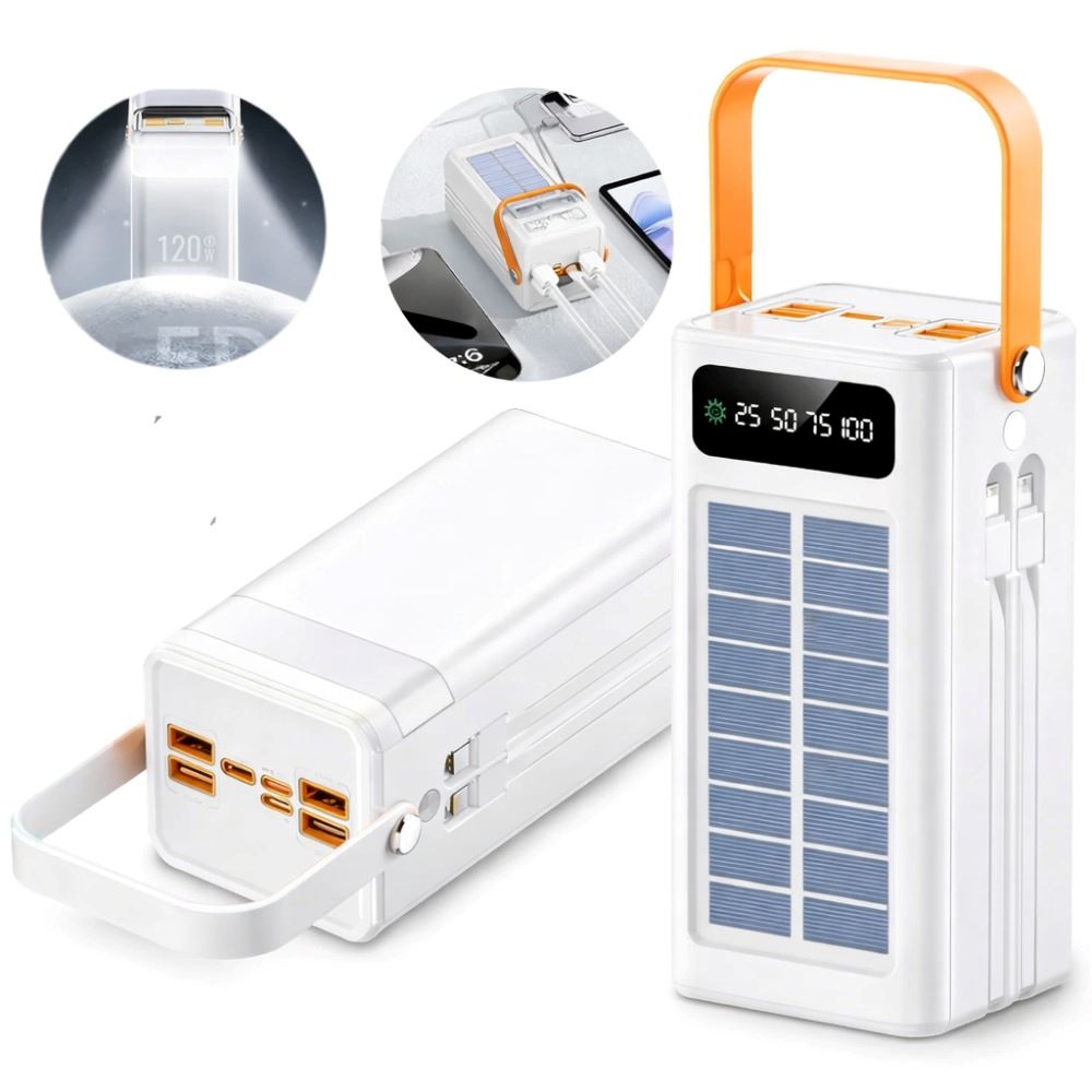 Cargador Solar Power Bank 80000mah 22.5w blanco