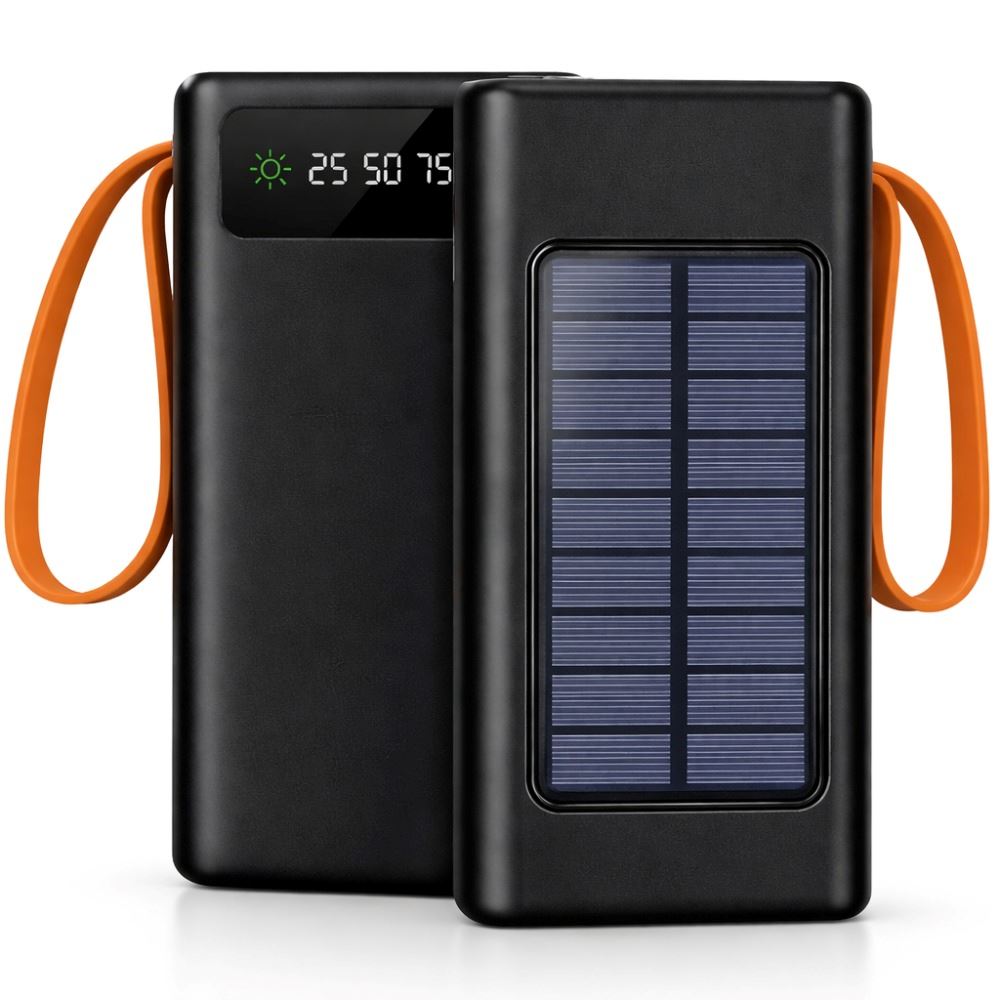 Cargador Solar Power Bank 50000mah Carga Super Rápida NEGRO