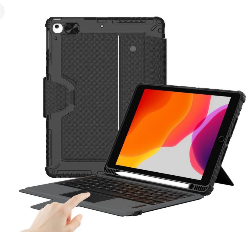 Case nillkin con teclado para apple ipad Air 11 2024 Negro