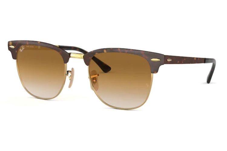 LENTES DE SOL RAYBAN CLUBMASTER METAL RB3716 UNISEX/ COLOR: MARRON