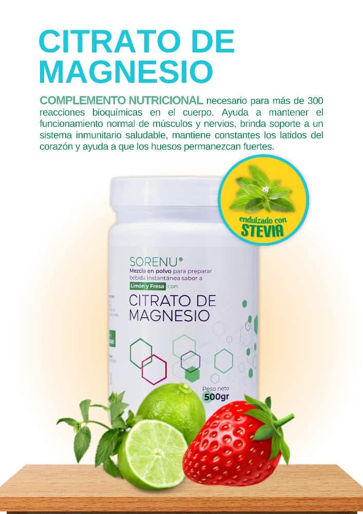 Citrato de Magnesio Alemán 500g SORENU-REGISTRO SANITARIO