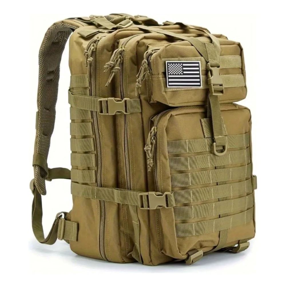 Mochila Militar Impermeable Táctico Laptop Usb Audio Caqui