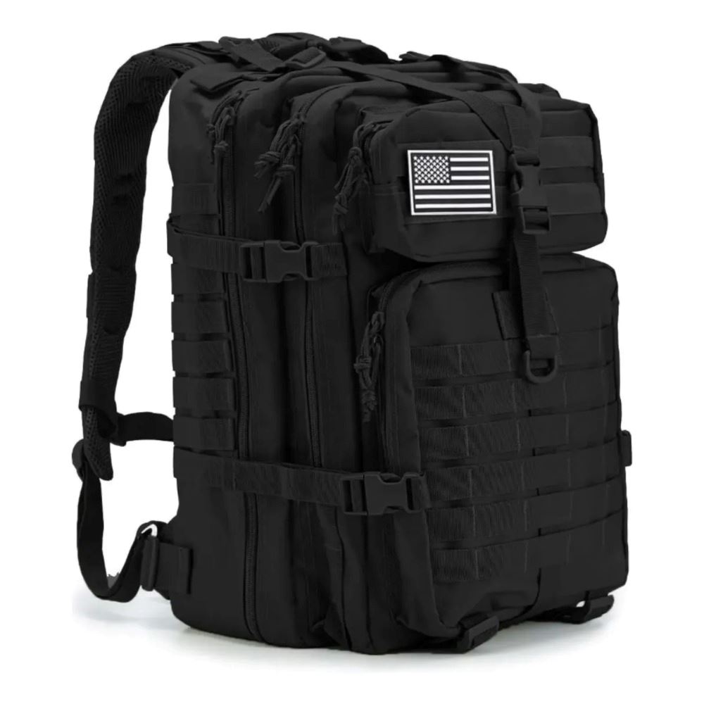 Mochila Militar Impermeable Laptop Audio Negro