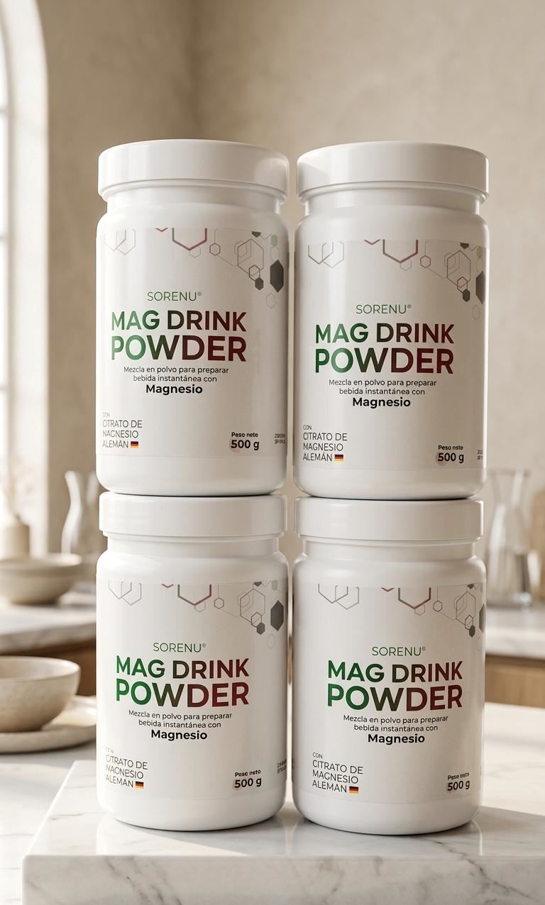 PACK 4 Citrato de Magnesio Alemán 500g SIN STEVIA SORENU-REGISTRO SANITARIO