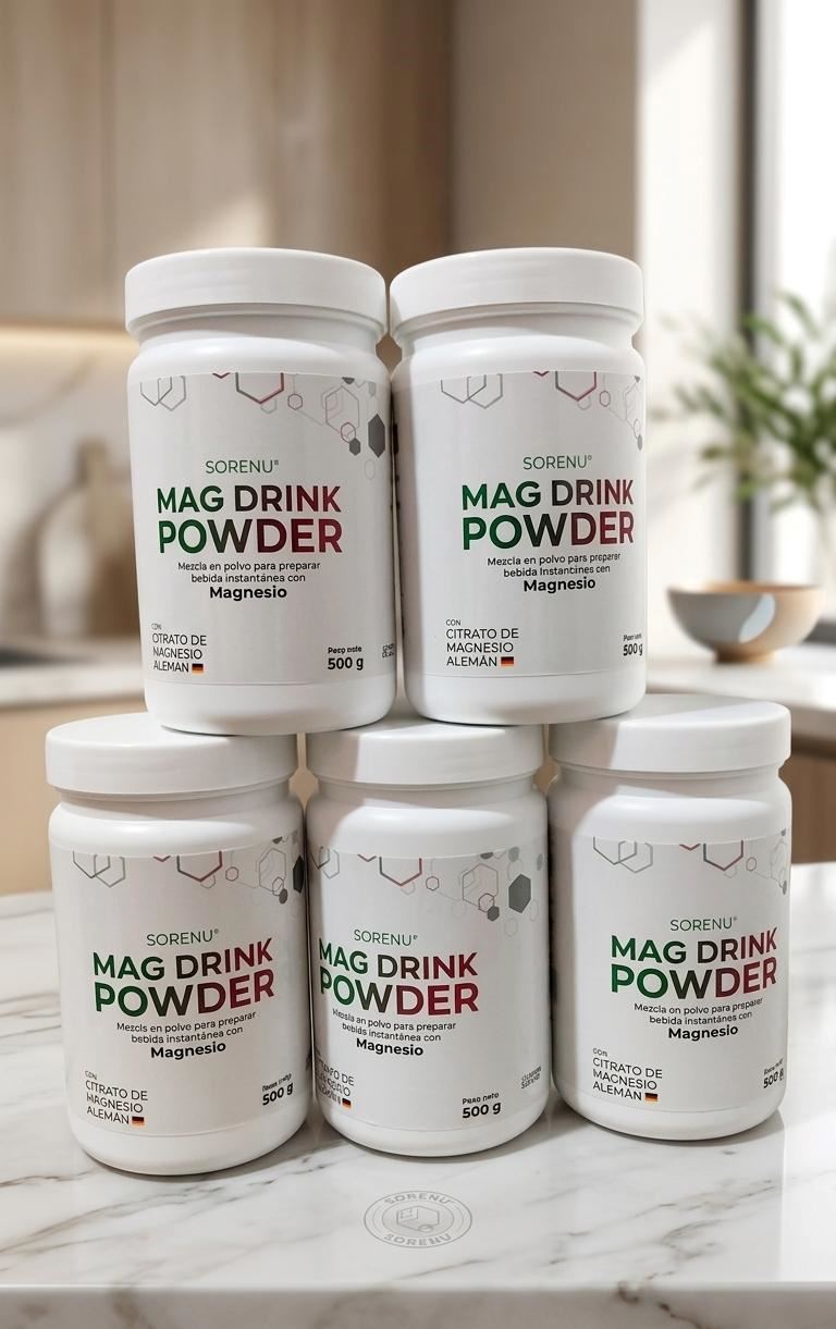 PACK 5 Citrato de Magnesio Alemán 500g SIN STEVIA SORENU-REGISTRO SANITARIO