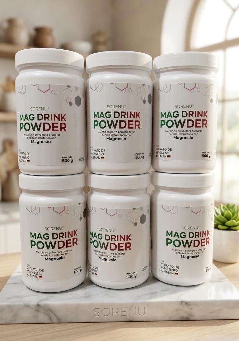 PACK 6 Citrato de Magnesio Alemán 500g SIN STEVIA SORENU-REGISTRO SANITARIO