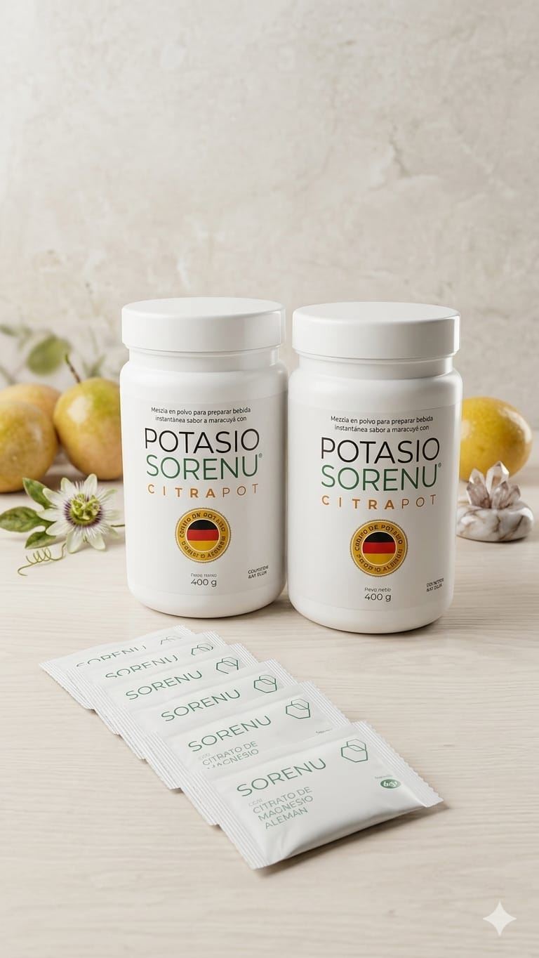 Pack POTASIO SORENU–400 + 6 Sobres de Magnesio GRATIS Alemán - REGISTRO SANITARIO