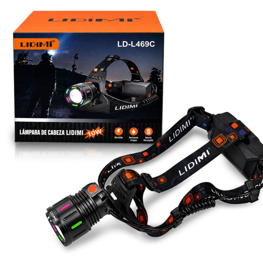 Linterna Led Frontal De Cabeza Recargable Lidimi Ld-l469c