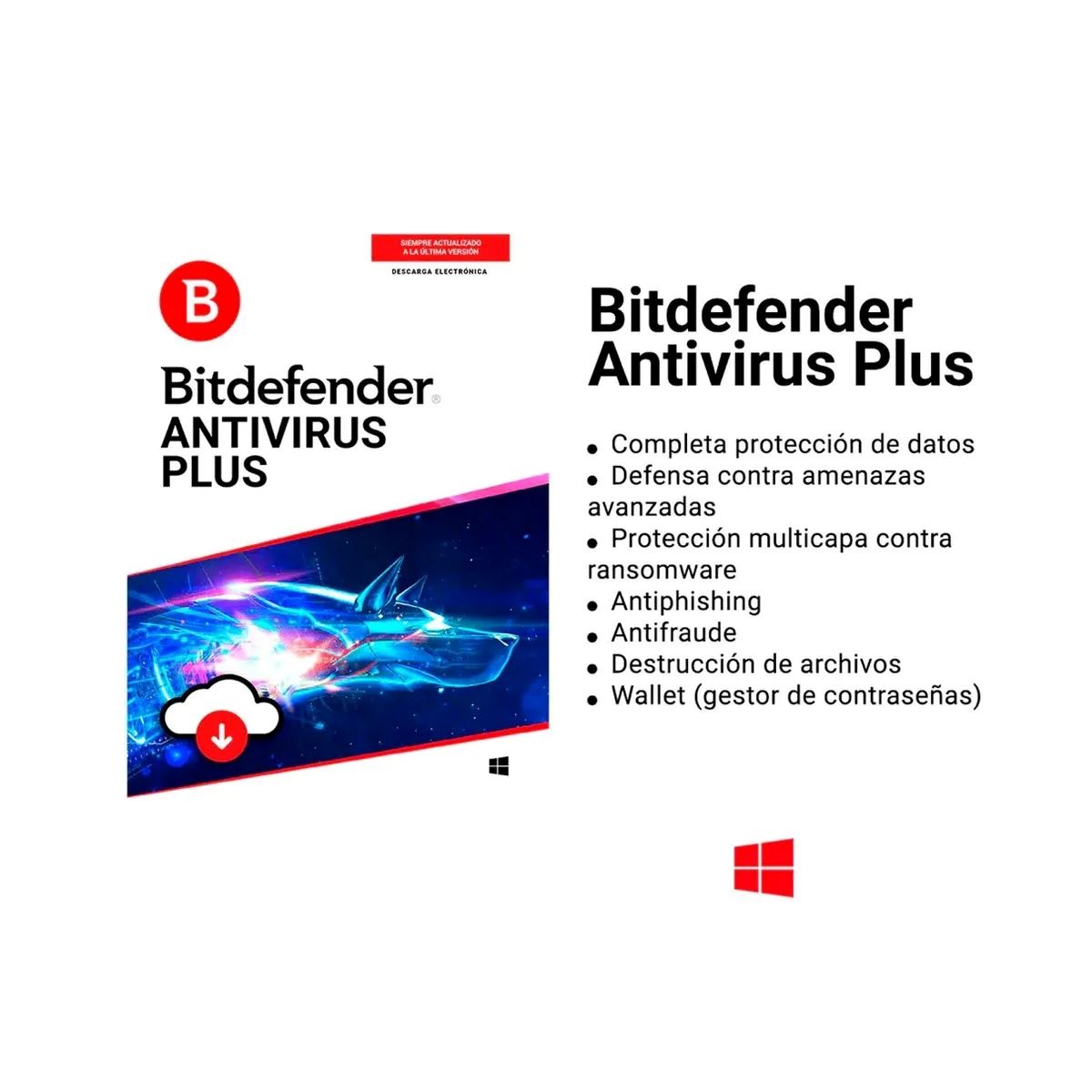 Bitdefender Antivirus Plus – 12 Meses para 1 dispositivo