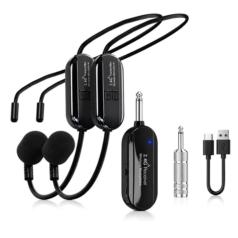 Micrófono Inalámbrico Dual Diadema Y Mano 2.4g