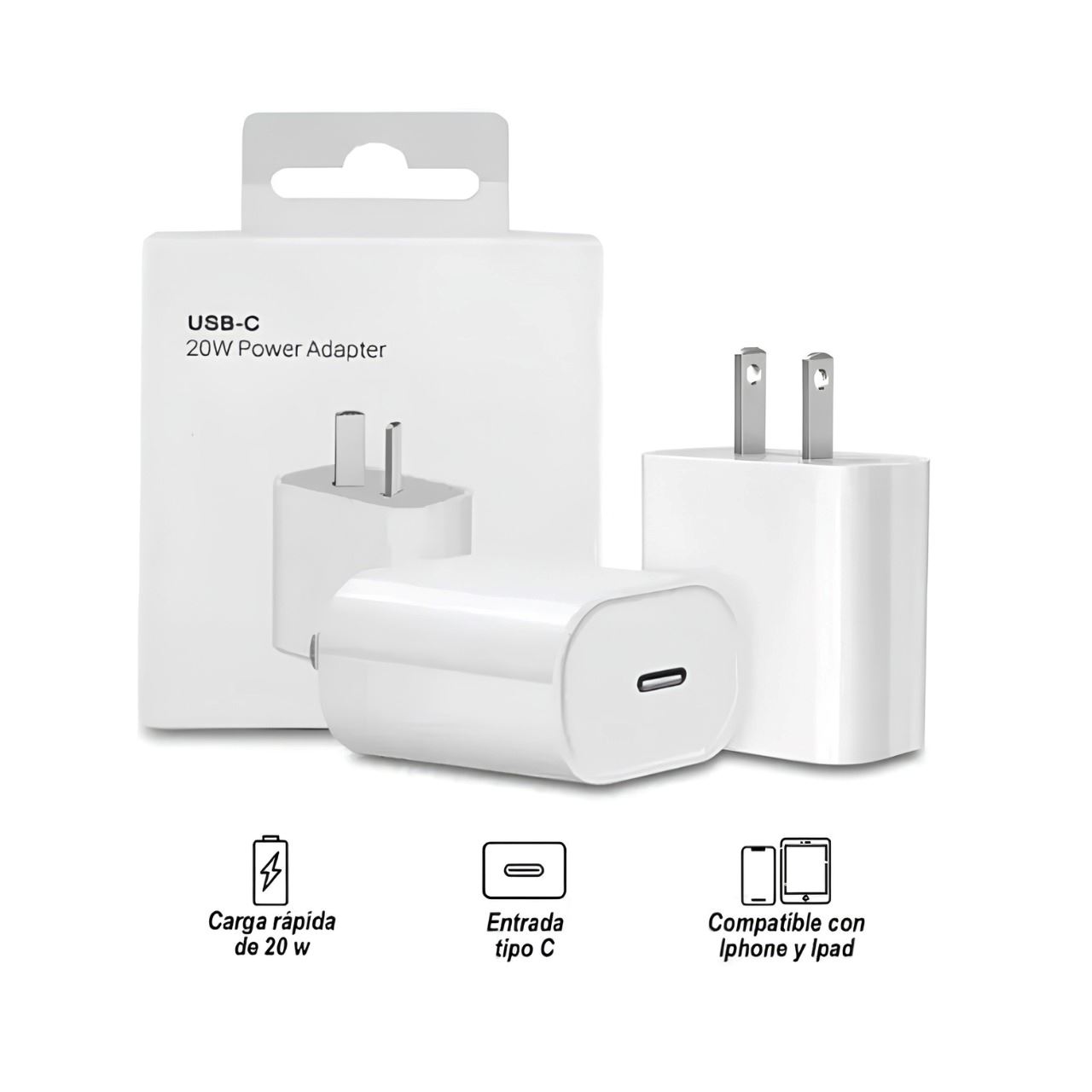 ADAPTADOR DE CARGA APPLE 20W USB - C