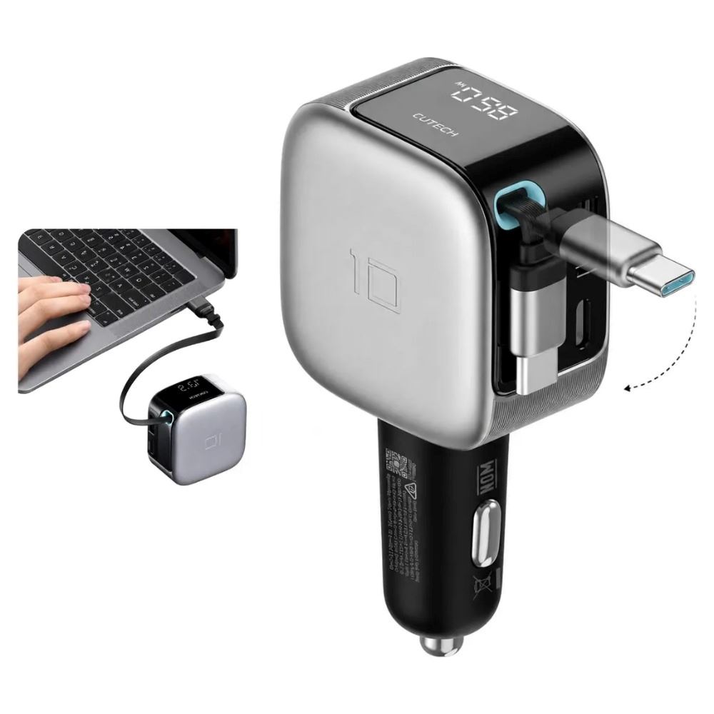 Cargador Rápido Para Auto Cuktech 100w Con Pantalla
