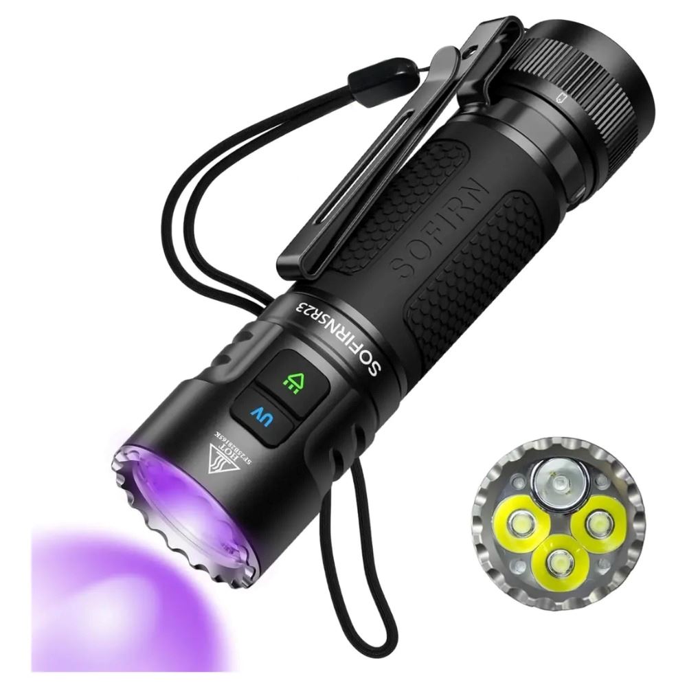 Linterna Sofirn Sr23 De Doble Luz Uv 3300 Lm Usb-c Ipx68