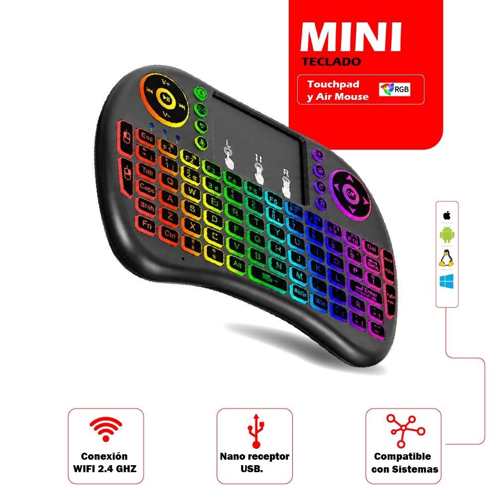 MINI TECLADO CYBERTEL PIXEL CYB K236 RGB