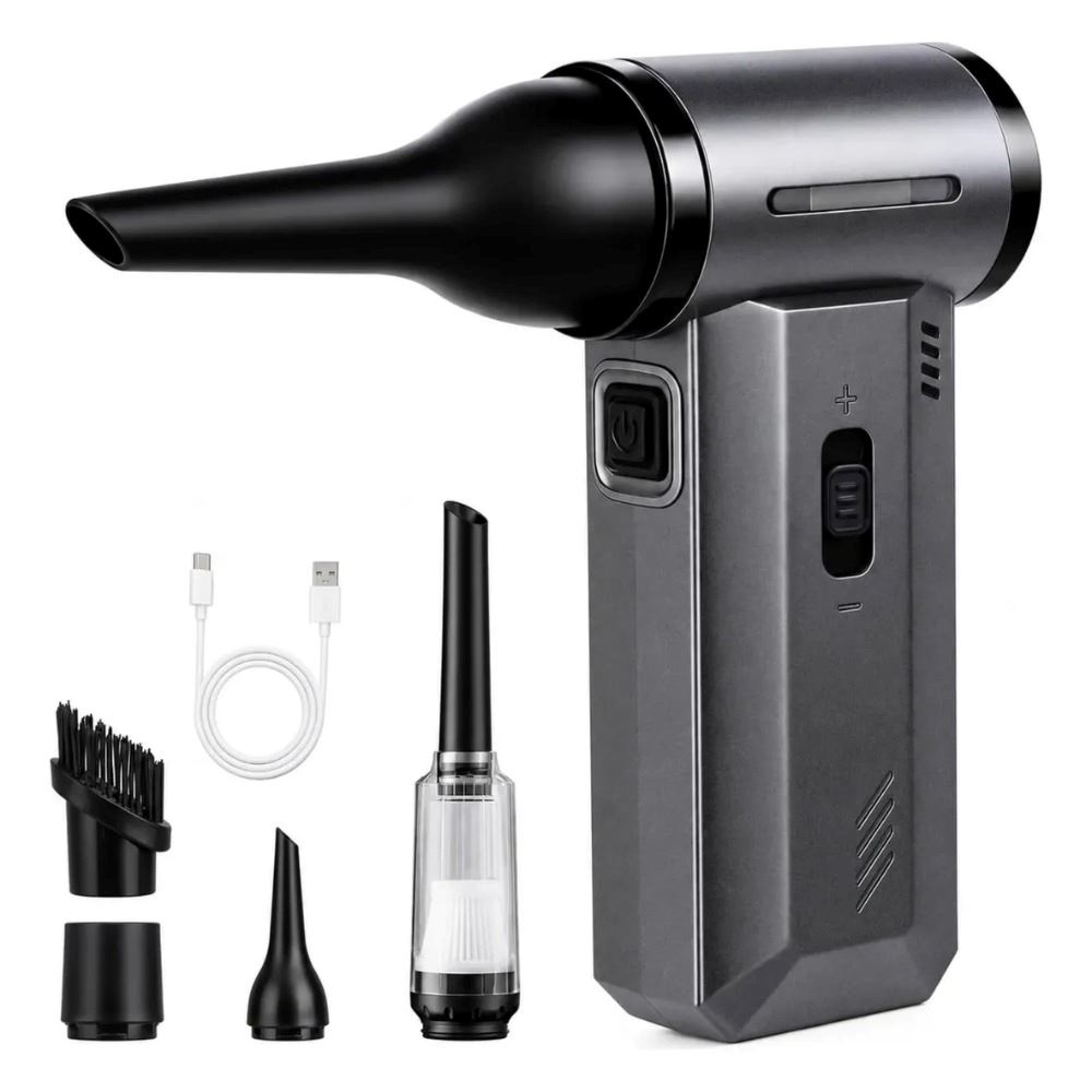 Soplador Turbo 130000 Rpm Aspiradora 2 En 1 Recargable