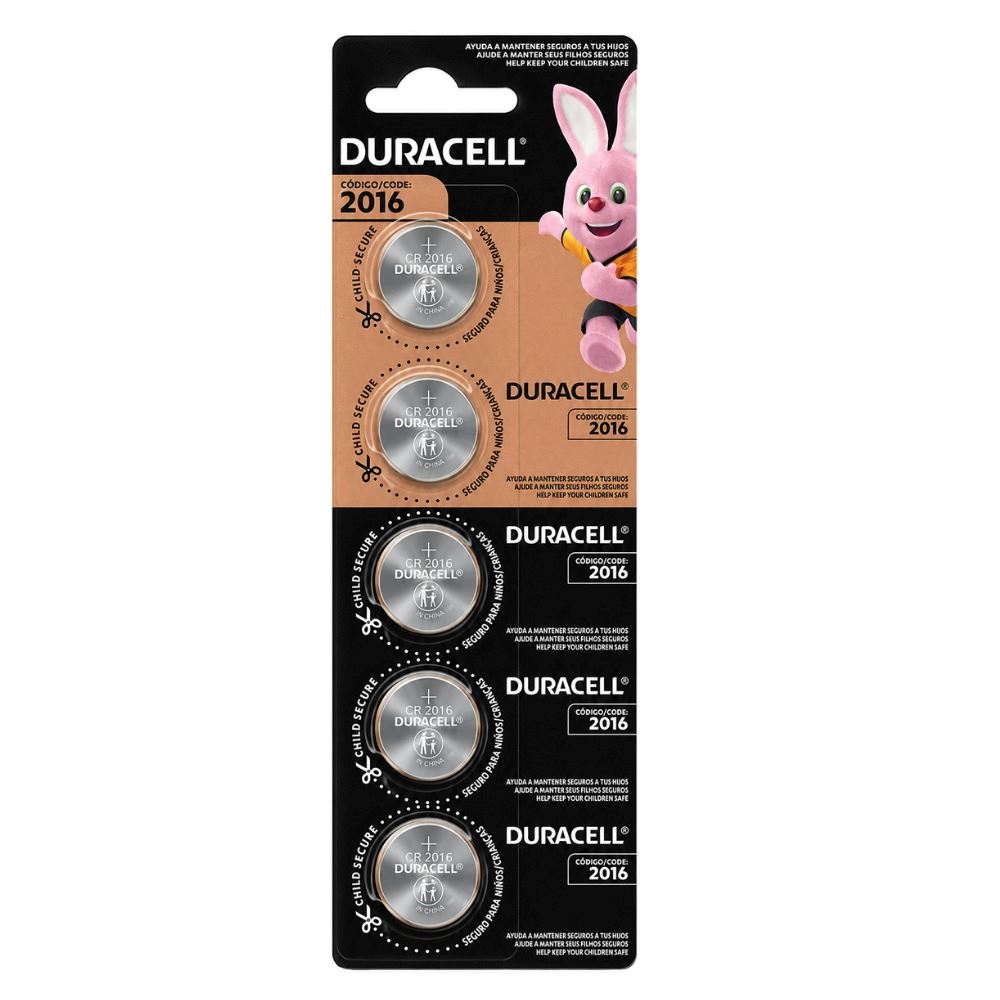 Pila Duracell Cr2016 Moneda 3v Litio Pack 5 Unidades