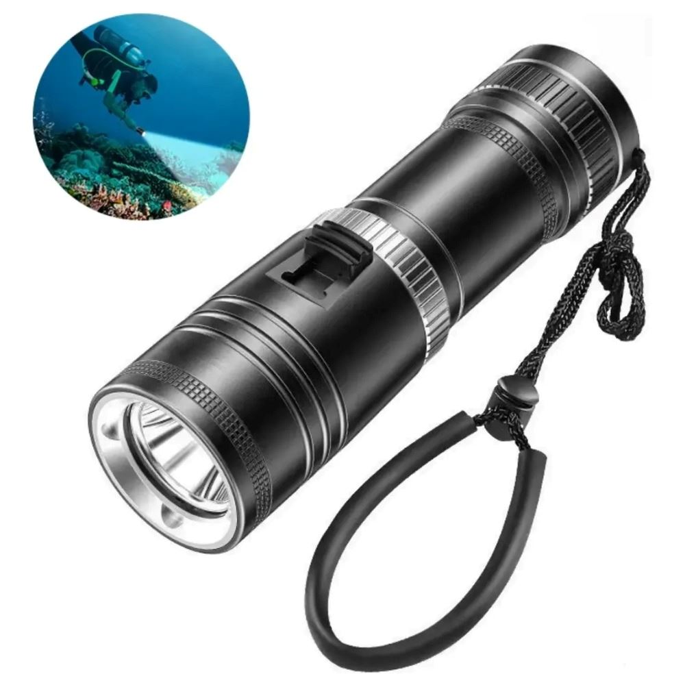 Linterna Para Buceo Y Pesca Nocturna Recargable 2500lm