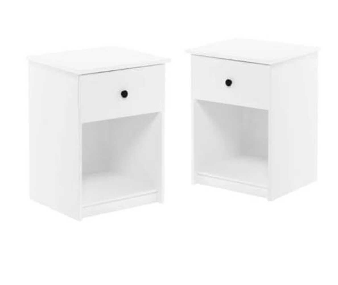 COMBO X 2 Veladores Modernos Ursula Melamine Blanco Tu Mesita
