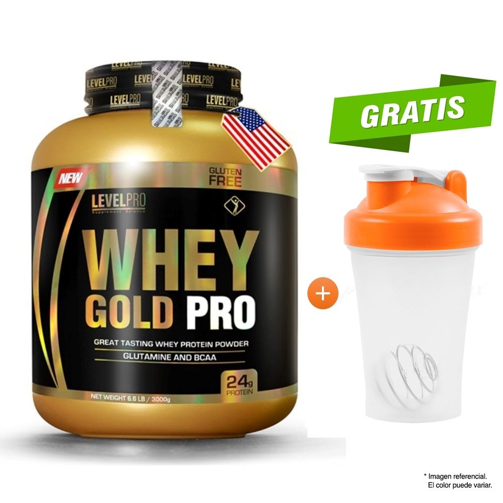 LEVEL PRO WHEY GOLD PRO 6.6 LIBRAS VAINILLA + SHAKER