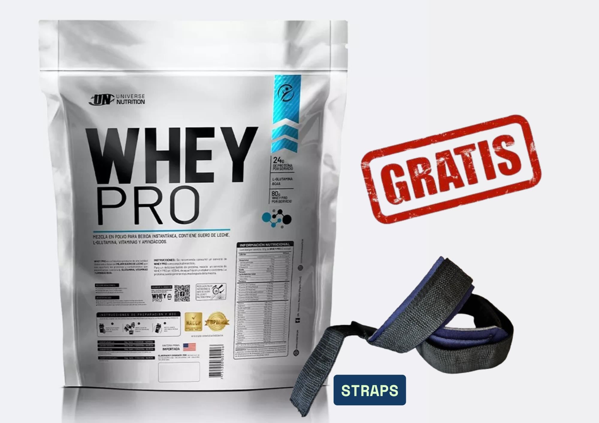WHEY PRO 5 KILOS VAINILLA + STRAPS