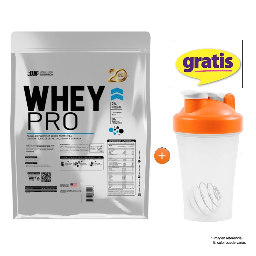 WHEY PRO 5 KG PROTEÍNA UN VAINILLA + SHAKER