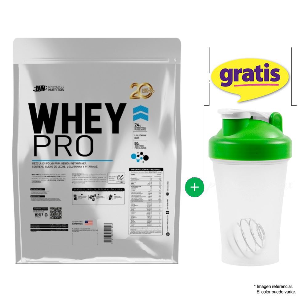 WHEY PRO 5 KG PROTEÍNA UN CHOCOLATE + SHAKER
