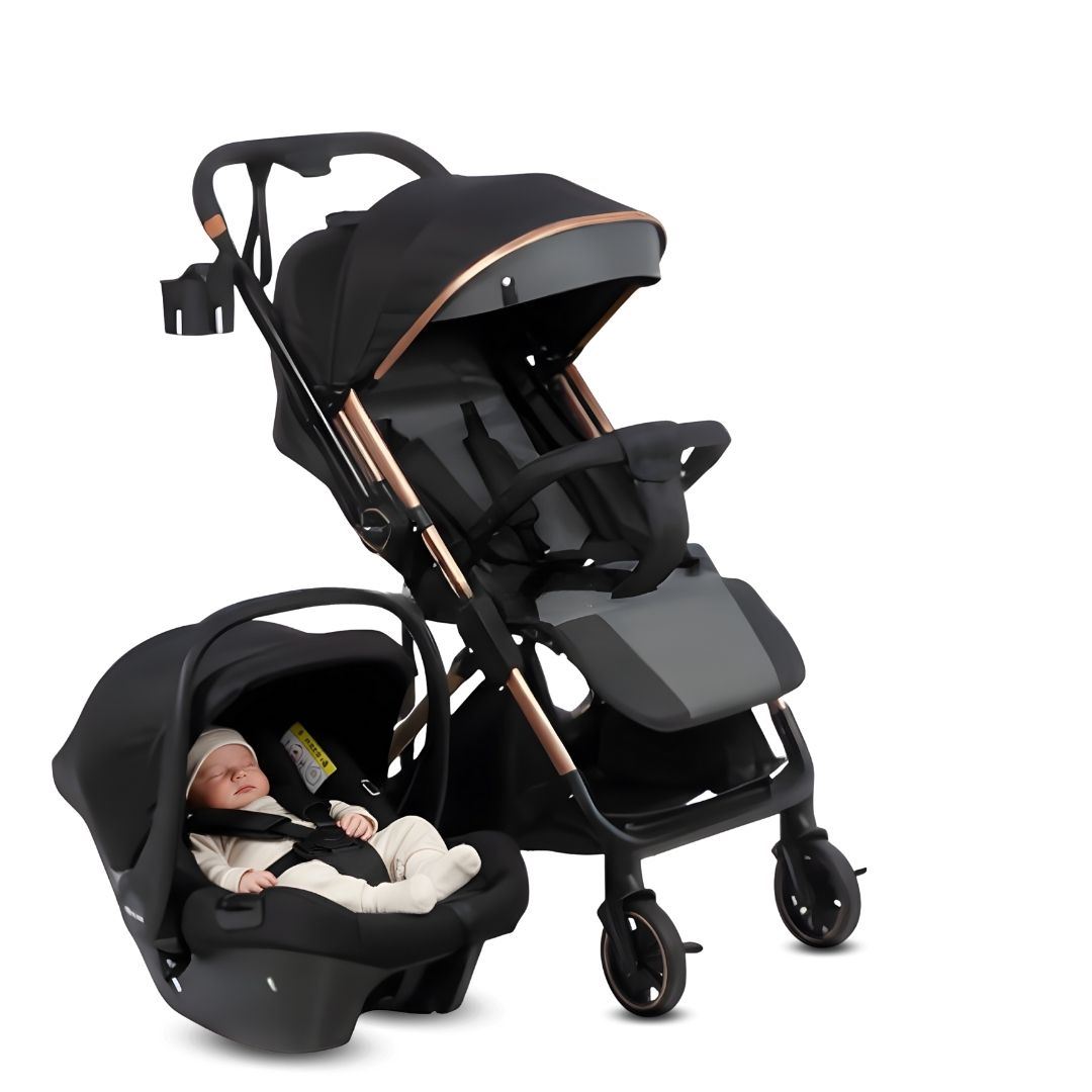 Coche Maleta Travel System «WIN PRO» con Portabebé Gris