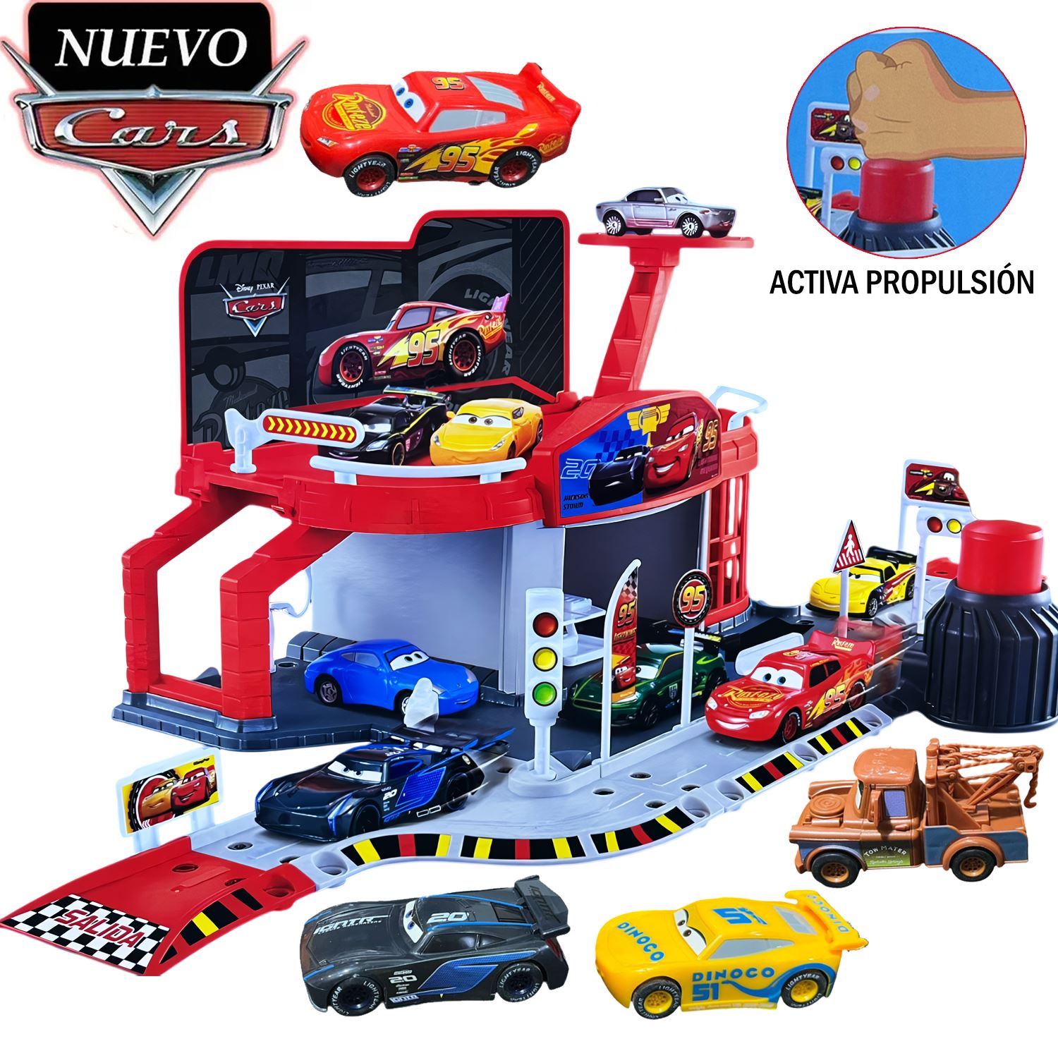 Juguete Pista de Estacionamiento CARS con Propulsor WT018