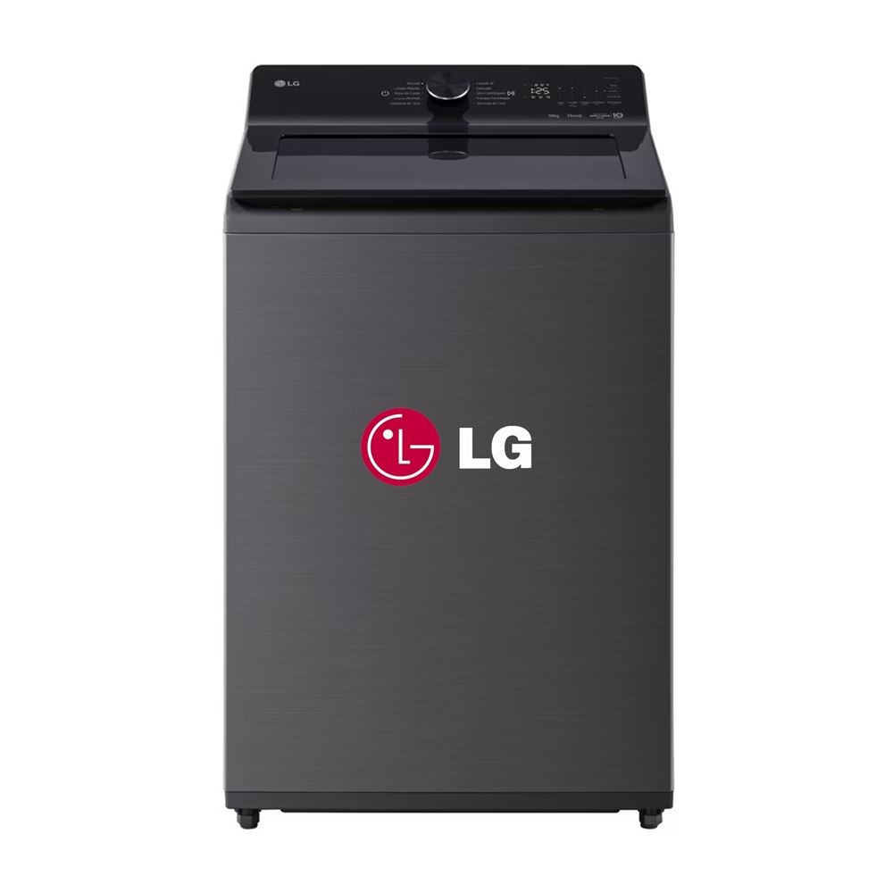 LAVADORA LG 18 KG CON AI DD THINQ Y TURBOWASH WT18PBTX PLATINUM BLACK