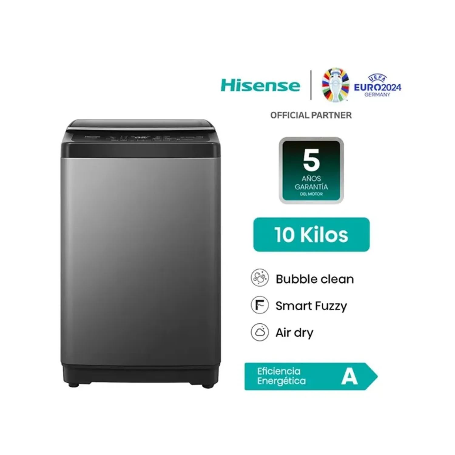 Lavadora 10kg Carga Superior Hisense WT3J1023UT