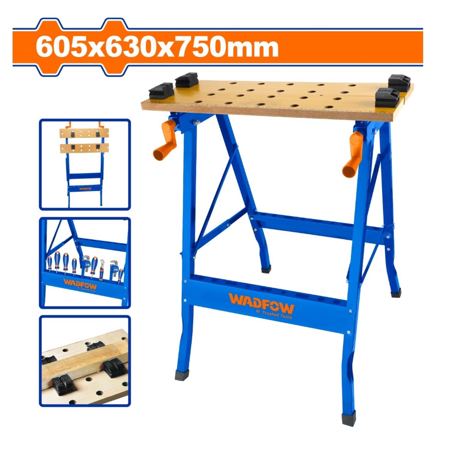 Mesa de Trabajo Plegable 605x630x750mm Wadfow