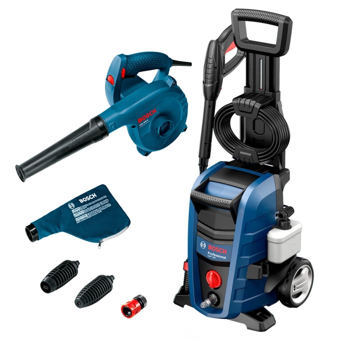 Hidrolavadora 1500W 1800 PSI GHP 180 + Soplador 800W GBL 800 E Bosch