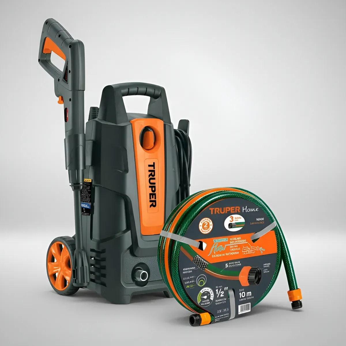 Hidrolavadora Portatil Truper 1500 PSI + Manguera 10 metros