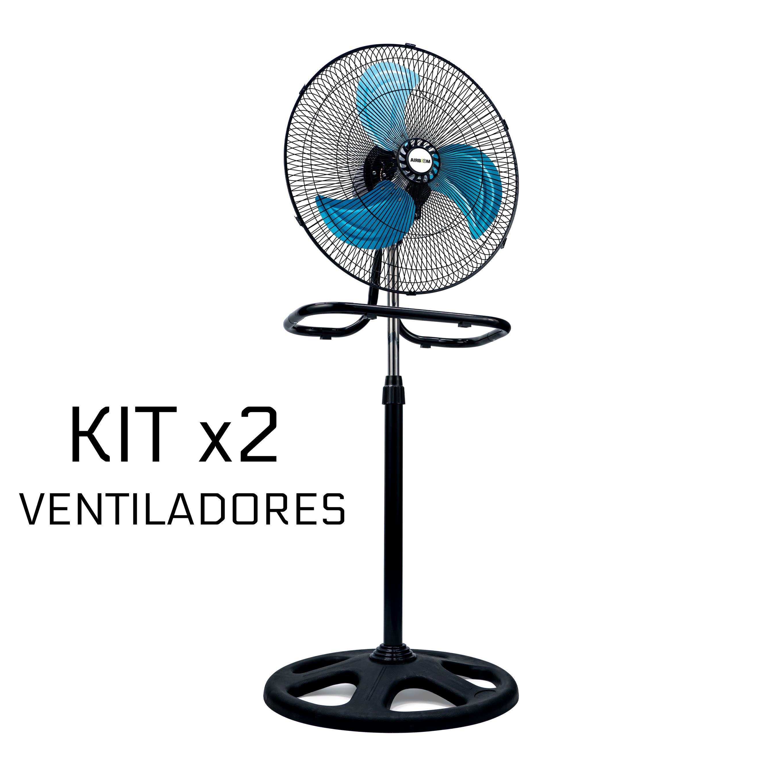 KIT 2 VENTILADORES ICE COOL MODELO AB1833 18" PULGADAS 3 EN 1 - 3 ASPAS CONVERTIBLE