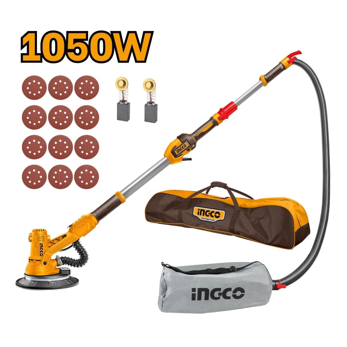Lijadora de pared y techo Telescópica Industrial 1050w Ingco