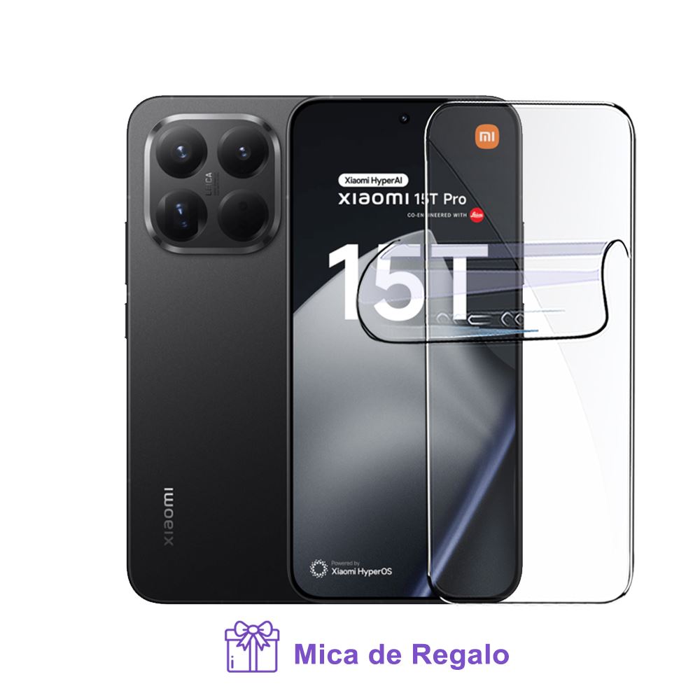 XIAOMI 15T PRO 12GB RAM NEGRO 1TB + MICA HIDROGEL