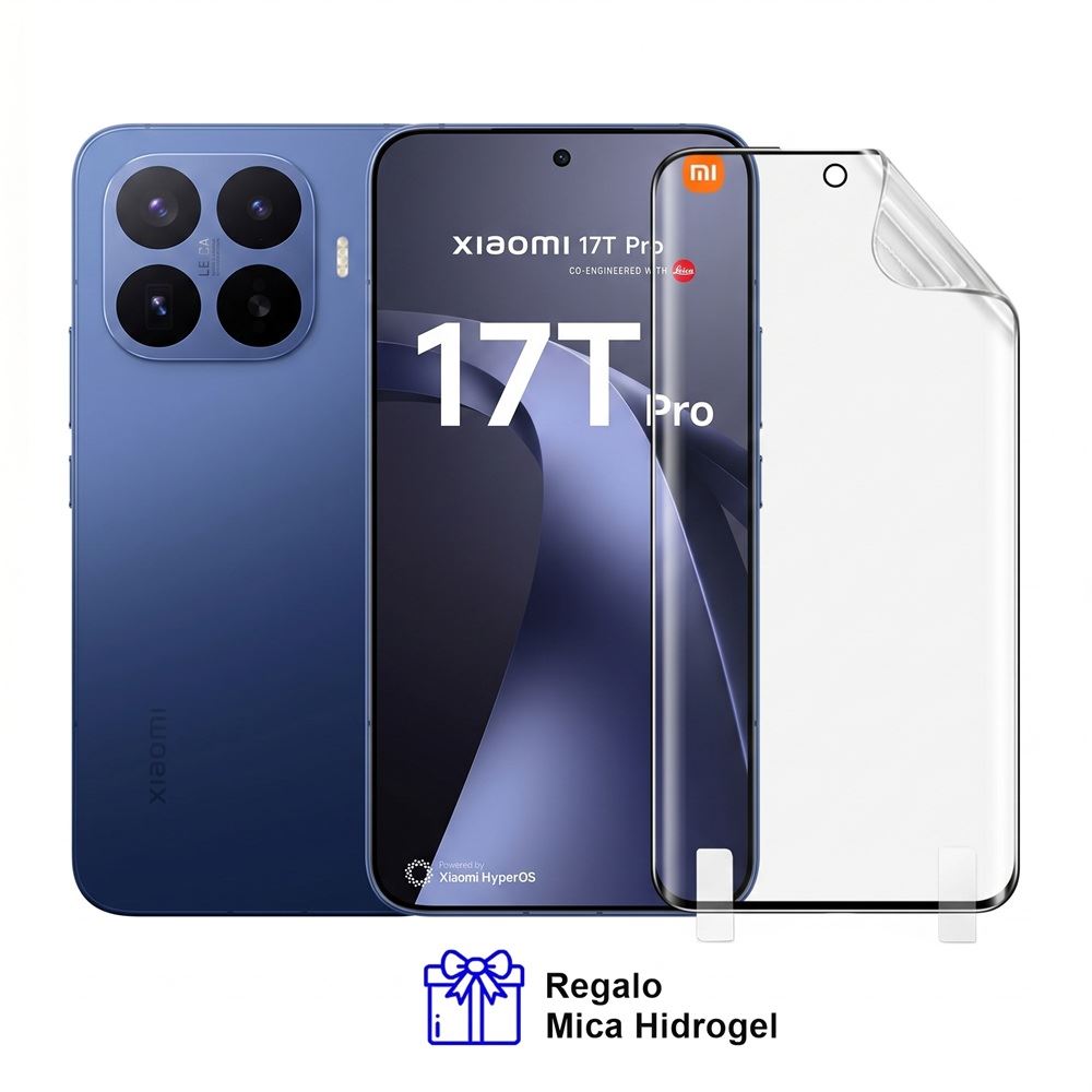 Xiaomi 17T Pro 5G 12Gb Ram 1TB Color Azul con Mica Hidrogel Registrado