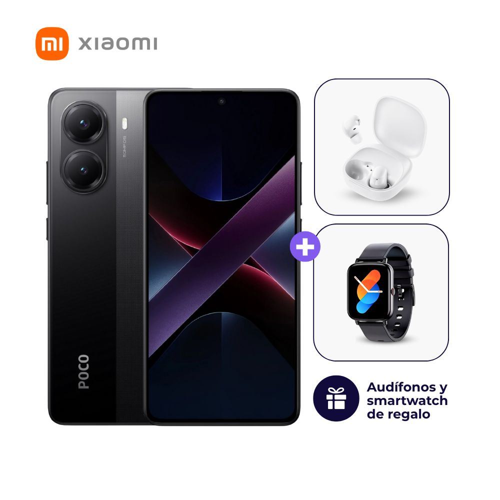Xiaomi Poco X7 Pro 512GB 12GB Negro + Smartwatch + Audífonos + Mica
