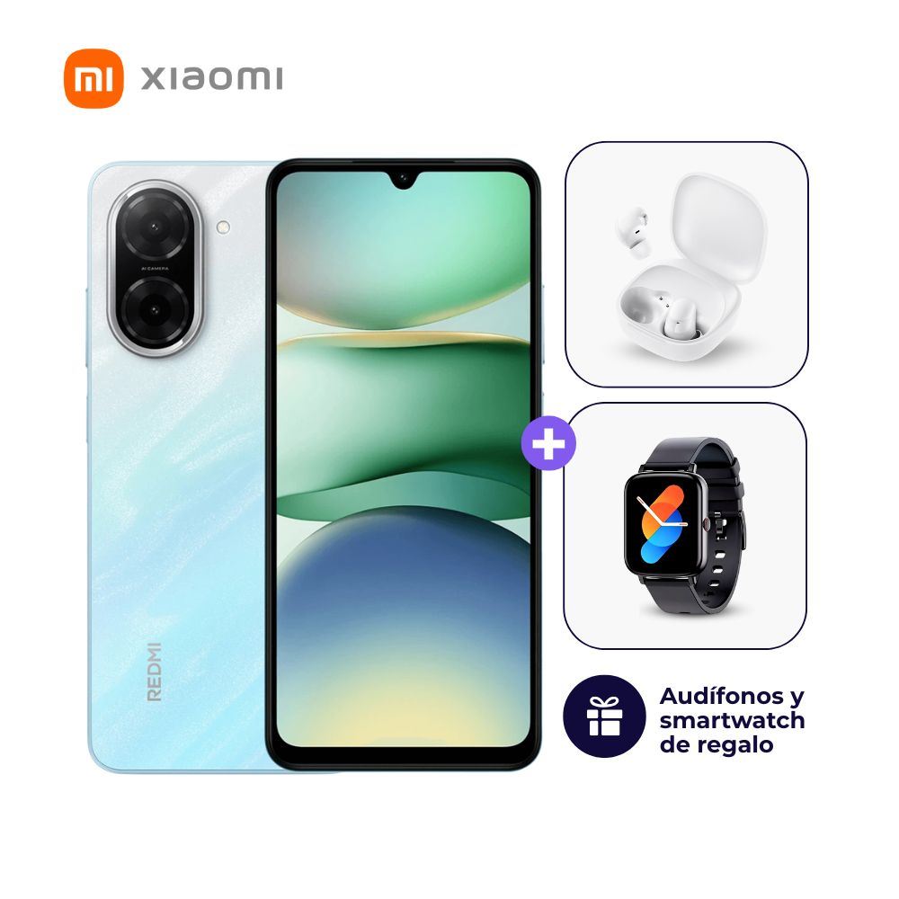 Xiaomi Redmi A5 4G 64GB 3GB Azul + Smartwatch + Audífonos