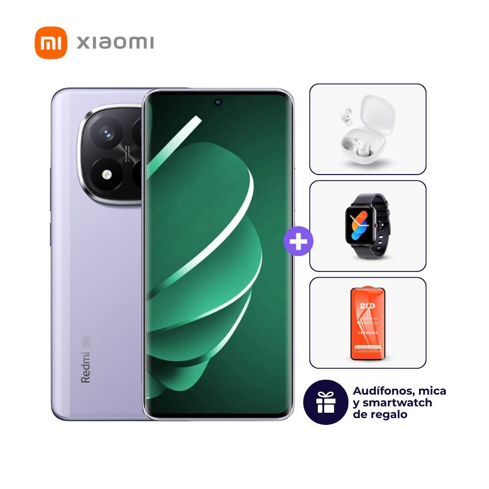 Xiaomi Redmi Note 14 Pro Plus 5g 512GB 12GB Púrpura + Smartwatch + Audífonos + Mica