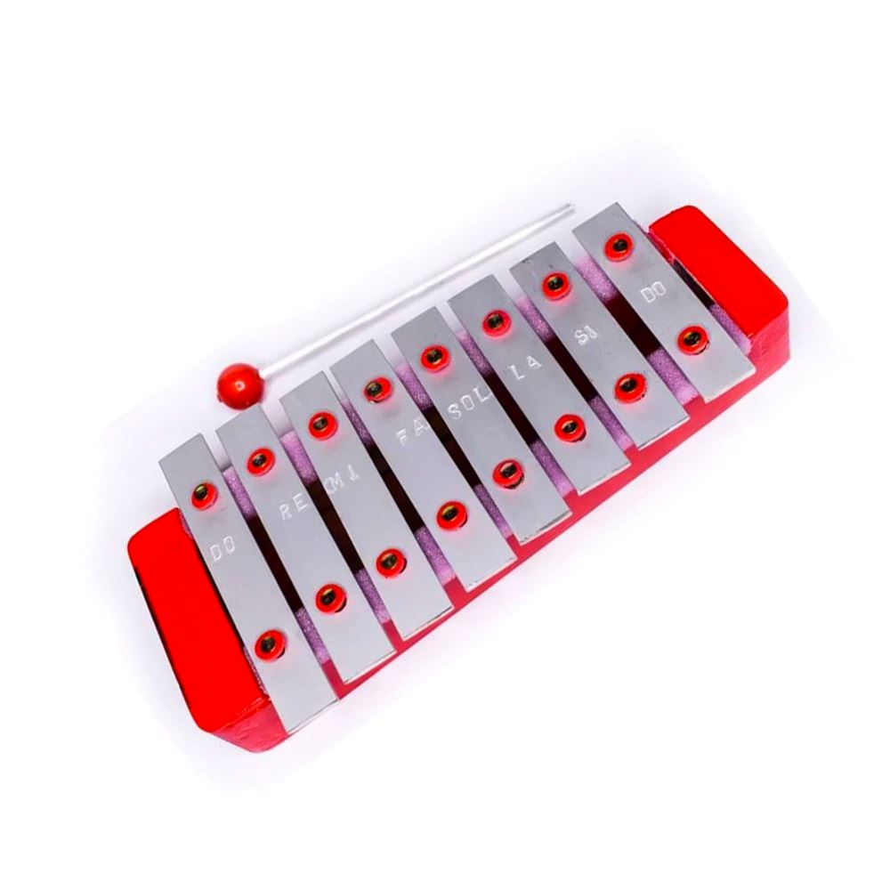 XILOFONO INFANTIL 7 NOTAS MUSICALES ROJO