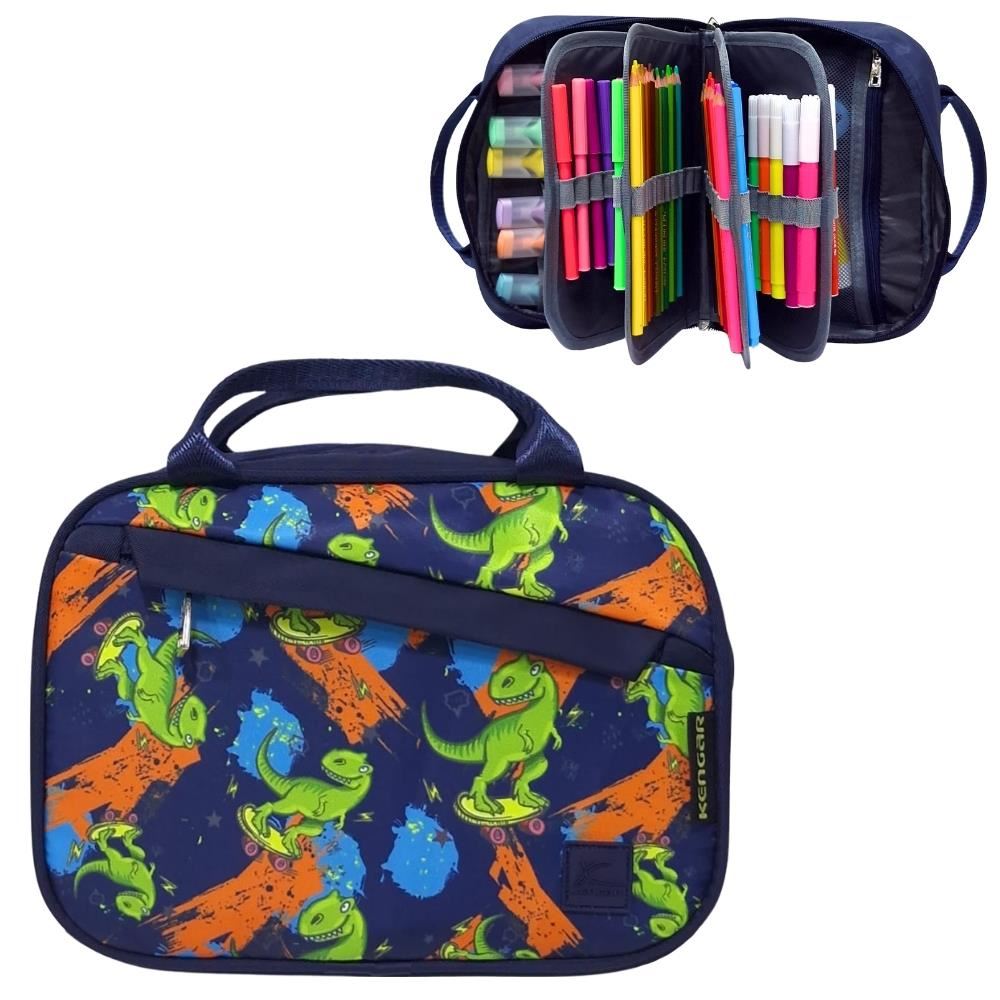 Cartuchera Organizadora XL Kengar - Azul Estampado 1