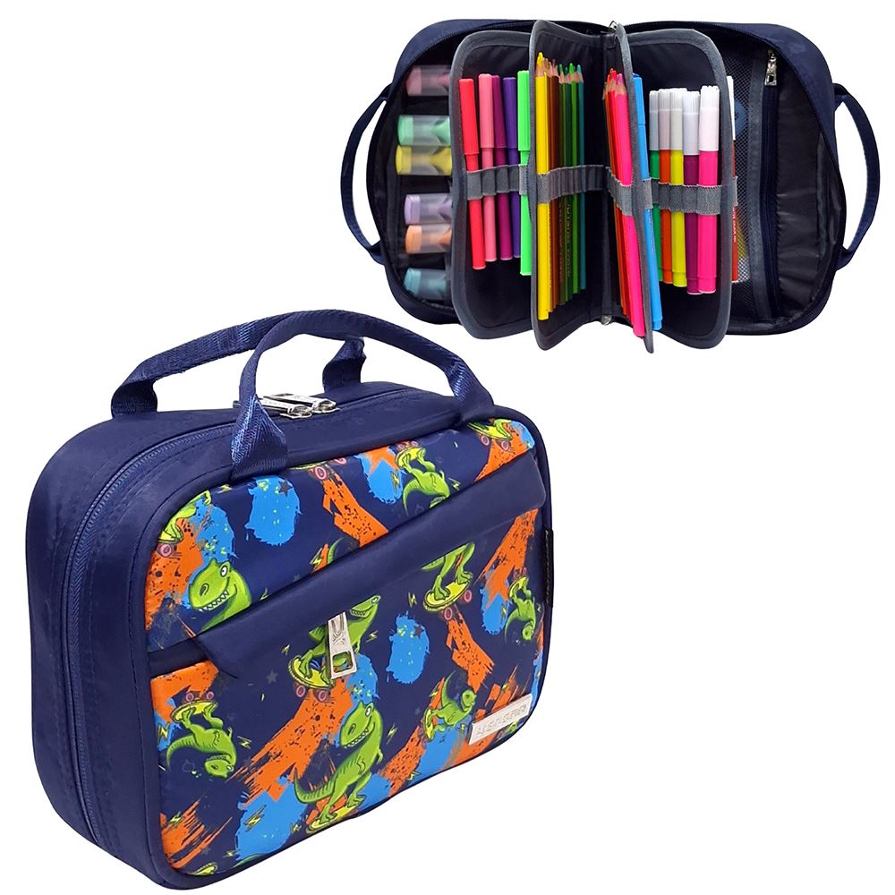 Cartuchera Organizadora XL Kengar - Azul Estampado Niño