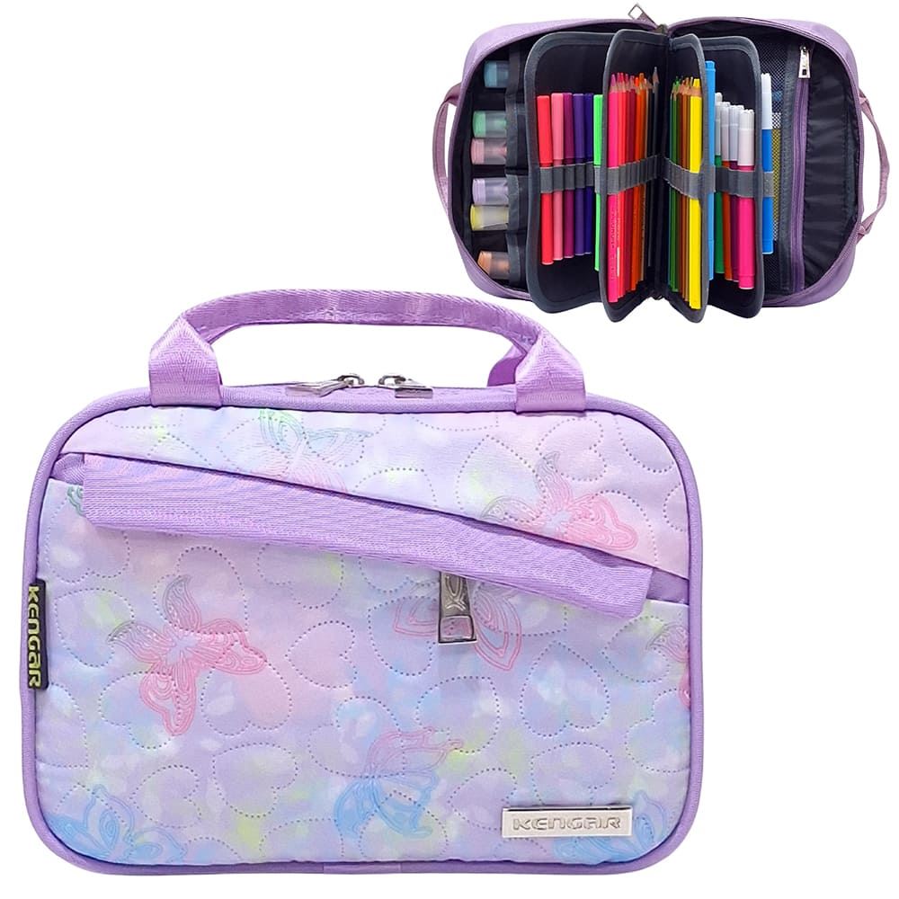 Cartuchera Organizadora XL Kengar - Lila Diseño 1