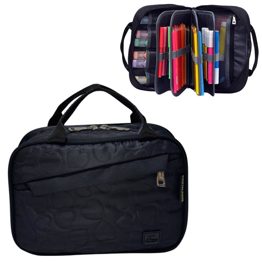 Cartuchera Organizadora XL Kengar - Negro Corazón